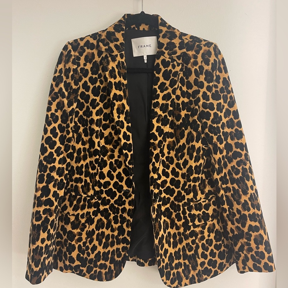 Frame leopard blazer